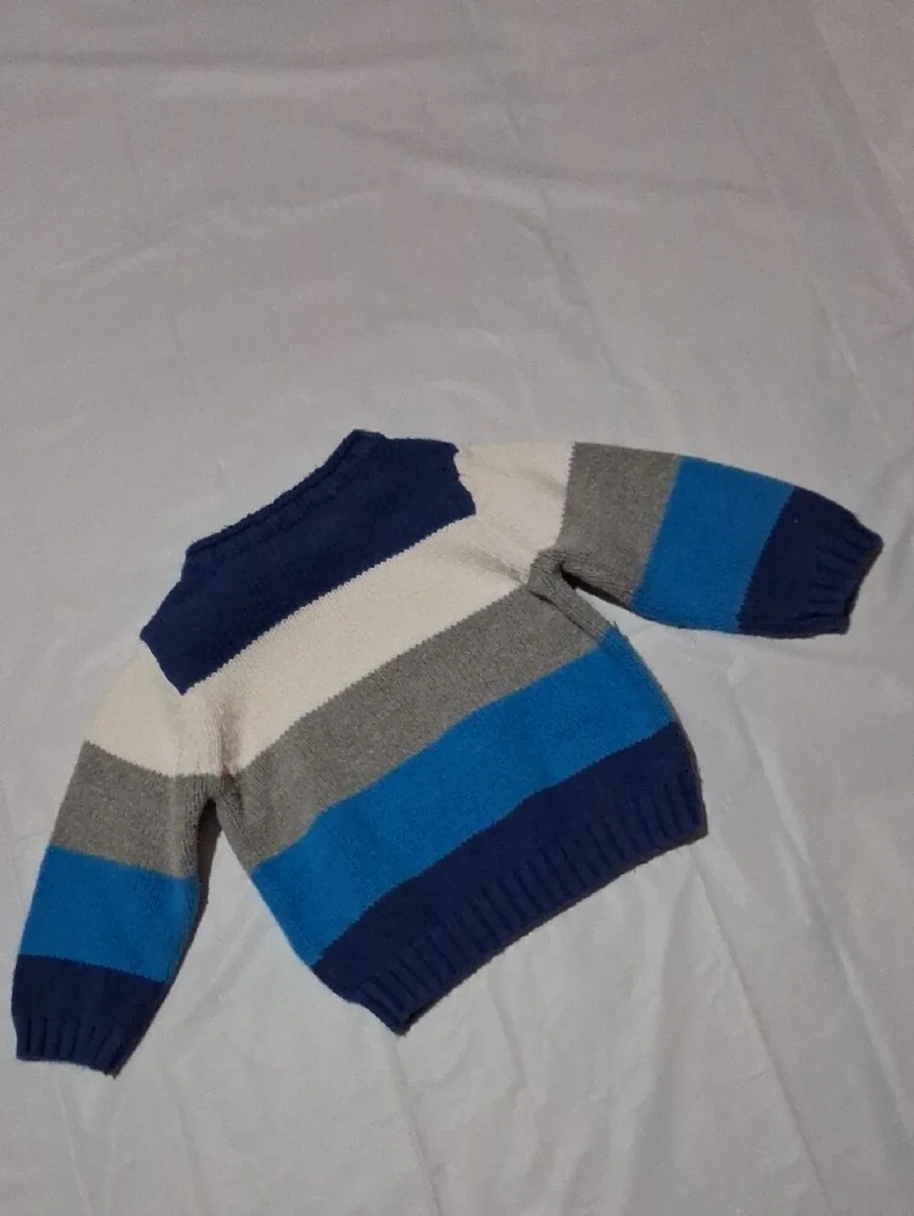 The Children's Place Navy and Cream Striped Knit Top